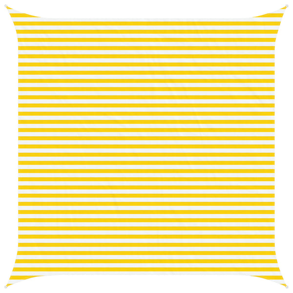 Aurinkosuojapurje Keltainen ja valkoinen 4,5 x 4,5 m
