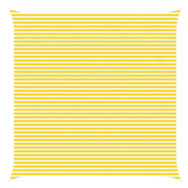 Aurinkosuojapurje Keltainen ja valkoinen 6 x 6 m