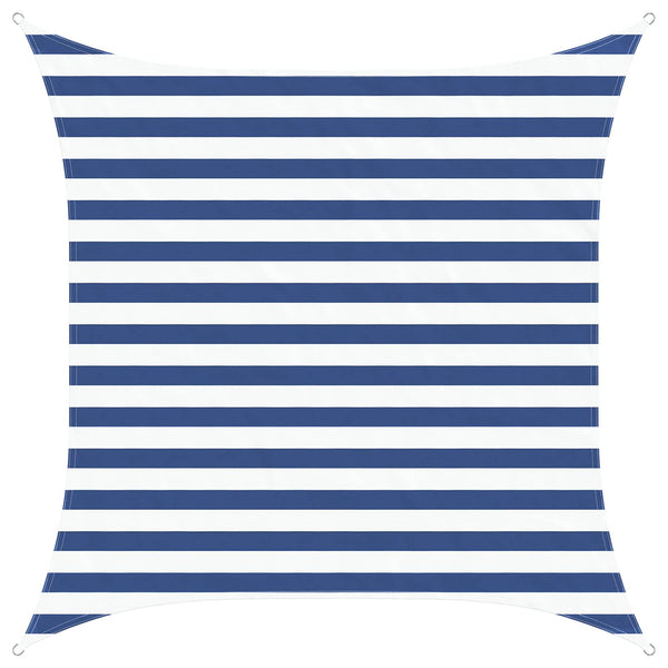 Aurinkosuojapurje Sininen ja valkoinen 2 x 2 m