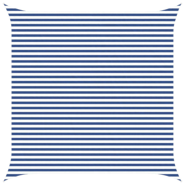 Aurinkosuojapurje Sininen ja valkoinen 4,5 x 4,5 m