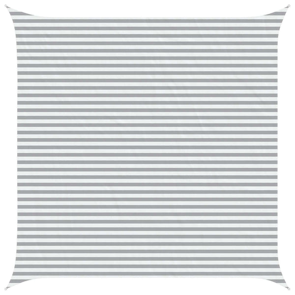 Aurinkosuojapurje Vaaleanharmaa ja valkoinen 5 x 5 m