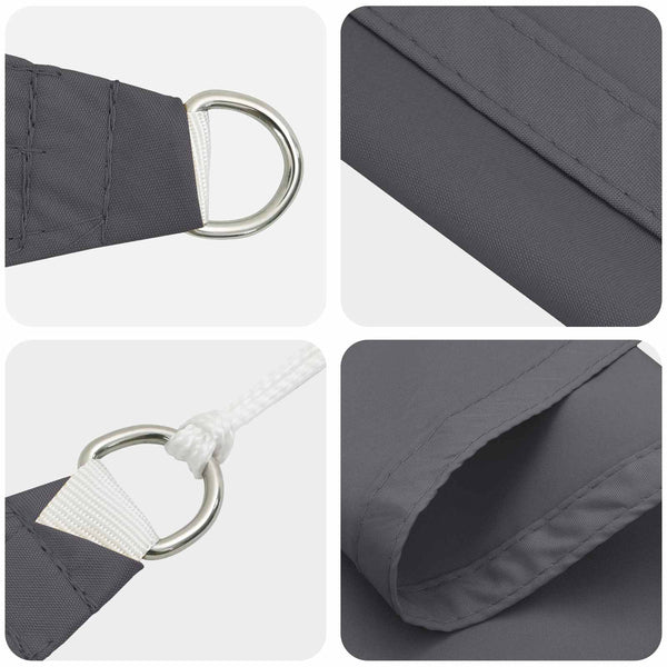 Aurinkosuojapurje 6 x 2 m PU-pintakäsitelty Oxford