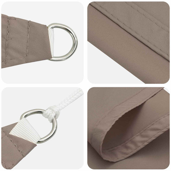 Aurinkosuojapurje Taupe 6 x 2 m 100% polyesteri Oxford