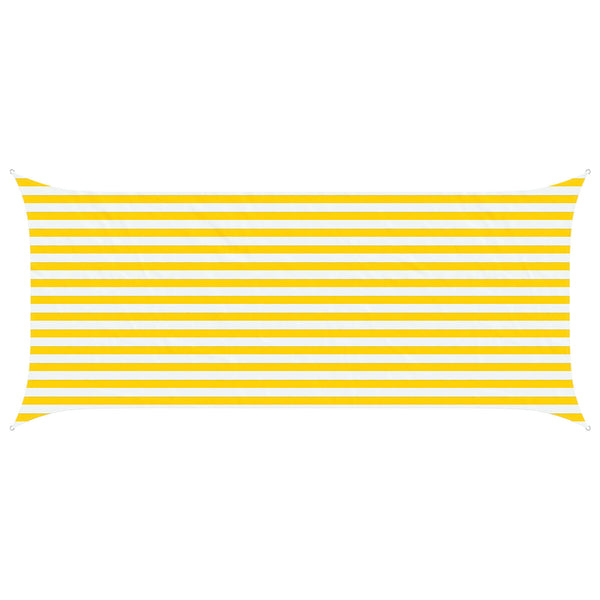 Aurinkosuojapurje Keltainen ja valkoinen 4,5 x 2 m