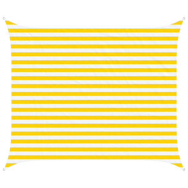 Aurinkosuojapurje Keltainen ja valkoinen 2,5 x 3 m