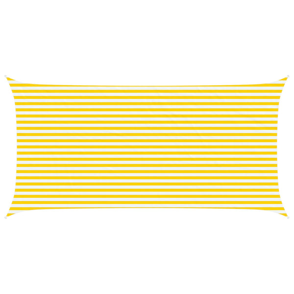 Aurinkosuojapurje Keltainen ja valkoinen 6 x 3 m
