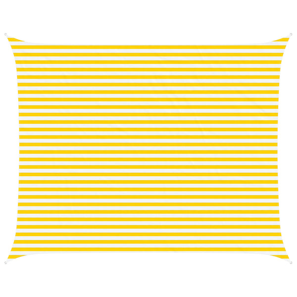 Aurinkosuojapurje Keltainen ja valkoinen 5 x 4 m