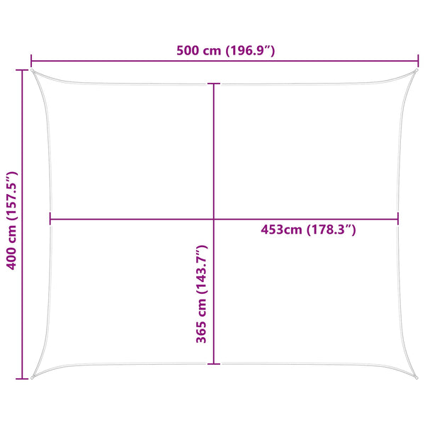 Aurinkosuojapurje Keltainen ja valkoinen 5 x 4 m