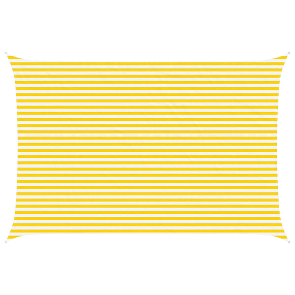 Aurinkosuojapurje Keltainen ja valkoinen 6 x 4 m