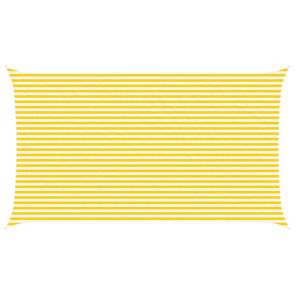 Aurinkosuojapurje Keltainen ja valkoinen 7 x 4 m