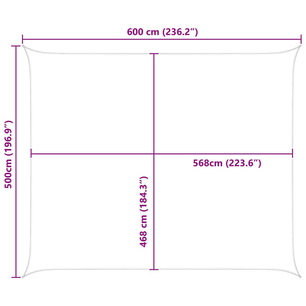 Aurinkosuojapurje Keltainen ja valkoinen 6 x 5 m