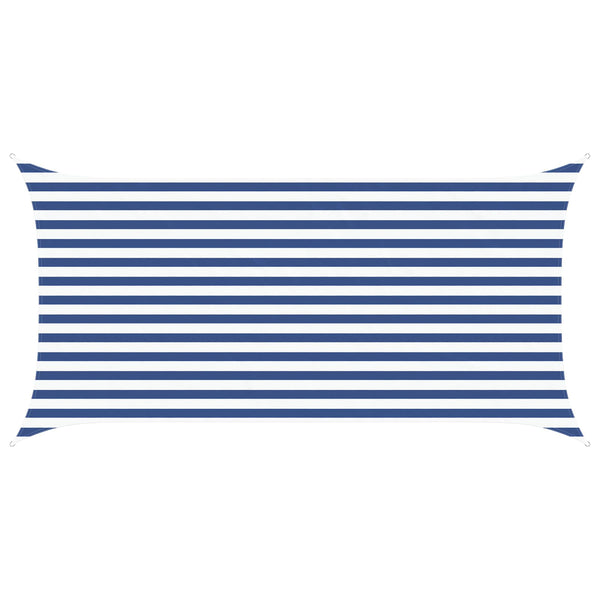 Aurinkosuojapurje Sininen ja valkoinen 4 x 2 m