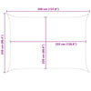 Aurinkosuojapurje 3,5 x 2,5 m 100% polyesteri Oxford Suorakaide