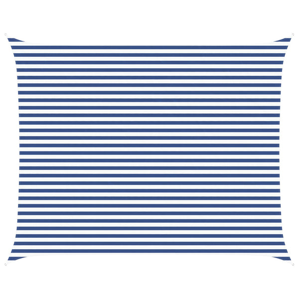 Aurinkosuojapurje Sininen ja valkoinen 5 x 4 m