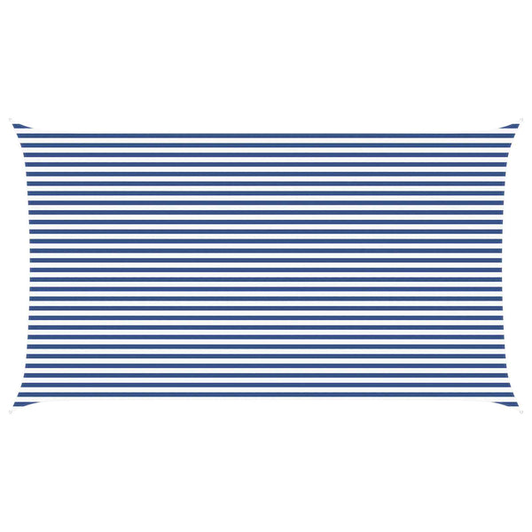 Aurinkosuojapurje Sininen ja valkoinen 7 x 4 m