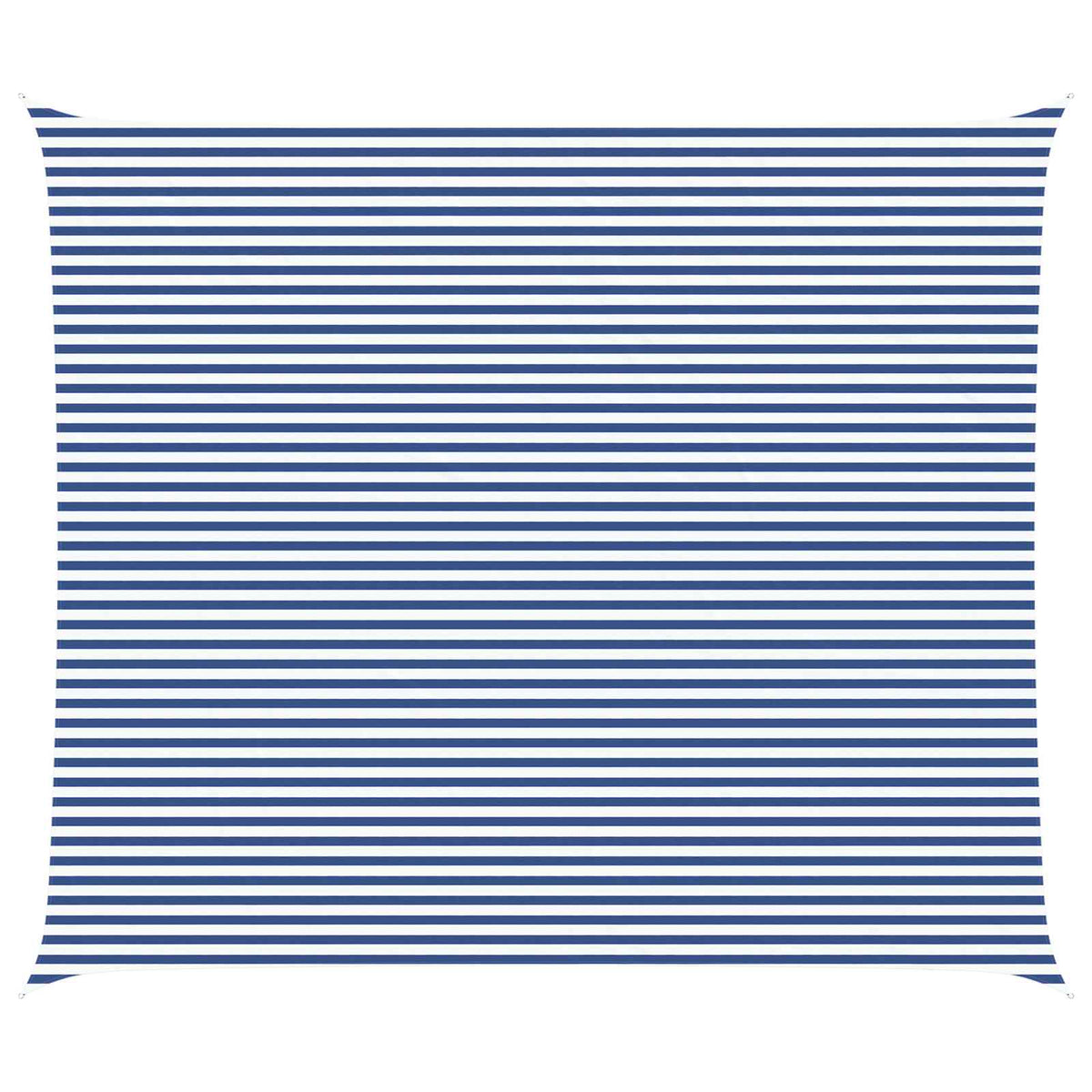 Aurinkosuojapurje Sininen ja valkoinen 7 x 6 m