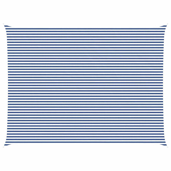 Aurinkosuojapurje Sininen ja valkoinen 8 x 6 m