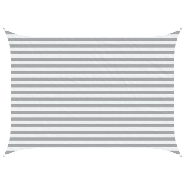 Aurinkosuojapurje Vaaleanharmaa ja valkoinen 3,5 x 2,5 m