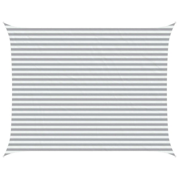 Aurinkosuojapurje Vaaleanharmaa ja valkoinen 4,5 x 3,5 m