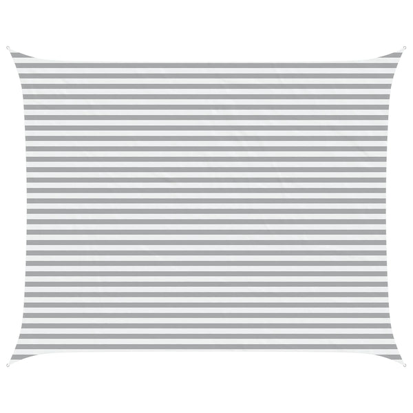 Aurinkosuojapurje Vaaleanharmaa ja valkoinen 5 x 4 m