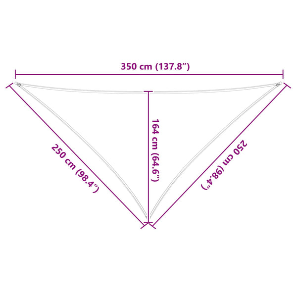 Aurinkosuojapurje Oranssi ja ruskea 2,5 x 2,5 x 3,5 m