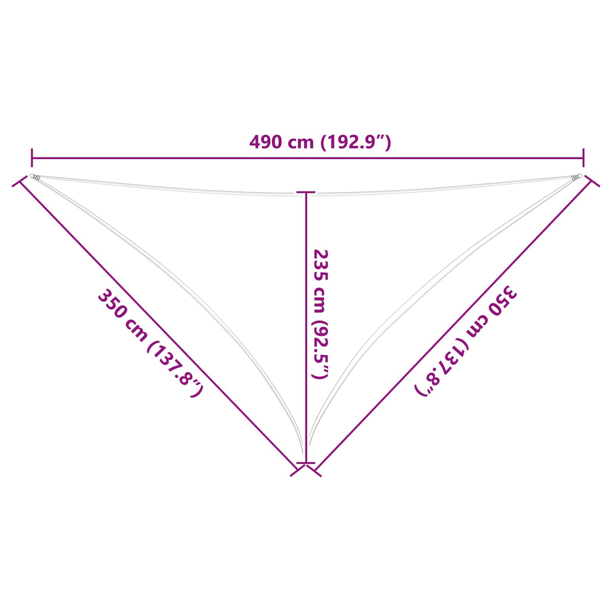 Aurinkosuojapurje Keltainen ja valkoinen 3,5 x 3,5 x 4,9 m