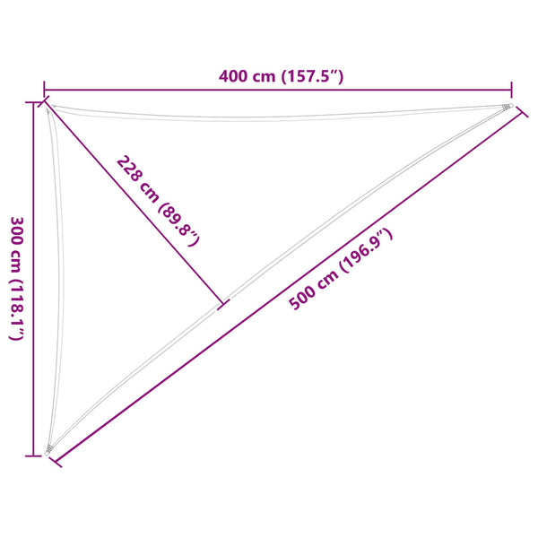 Aurinkosuojapurje Sininen ja valkoinen 3 x 4 x 5 m