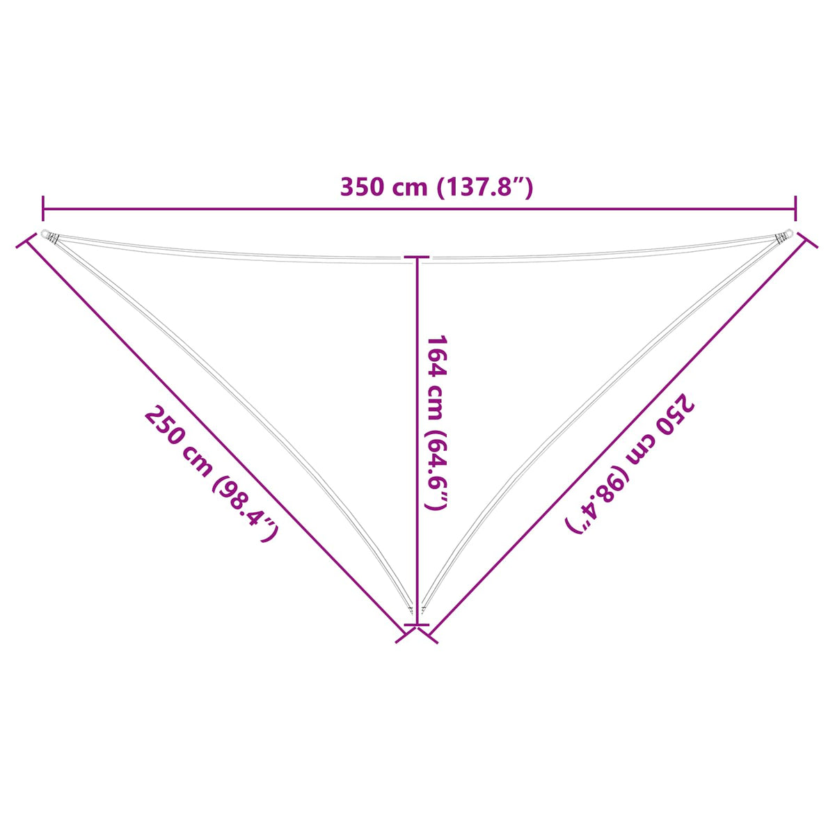 Aurinkosuojapurje Vaaleanharmaa ja valkoinen 2,5 x 2,5 x 3,5 m