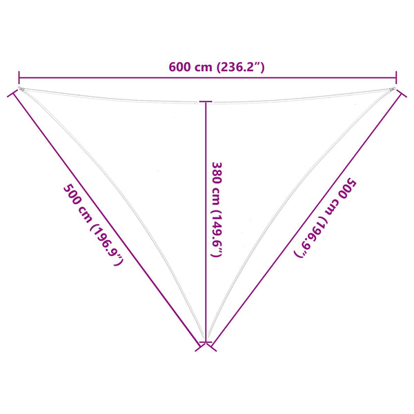 Aurinkosuojapurje Vaaleanharmaa ja valkoinen 5 x 5 x 6 m