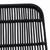Ruokatuoli 2 kpl Rattan ja Teräs Musta 41 x 55 x 85 cm