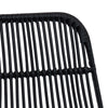 Baarijakkara 2 kpl Musta 44 x 55 x 109 cm Rattan ja Teräs