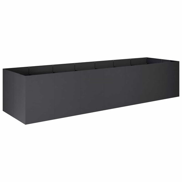 Puutarha ruukku Musta 280 x 80 x 60 cm Kylmävalssattu teräs