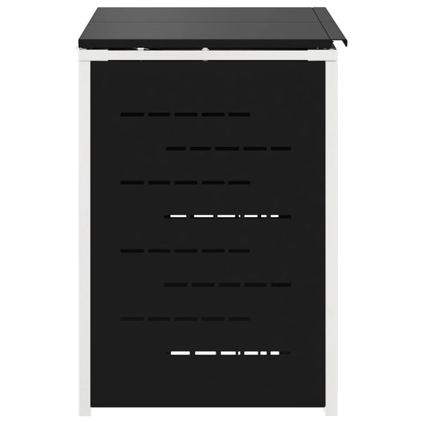 Rullakontin varastointi for 2 Bins 240L Ruostumaton teräs Musta