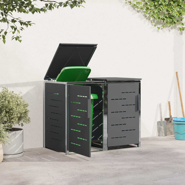 Rullakontin varastointi for 2 Bins 240L Ruostumaton teräs