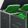 Rullakontin varastointi for 3 Bins 240L Ruostumaton teräs