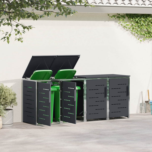 Rullakontin varastointi for 4 Bins 240L Ruostumaton teräs
