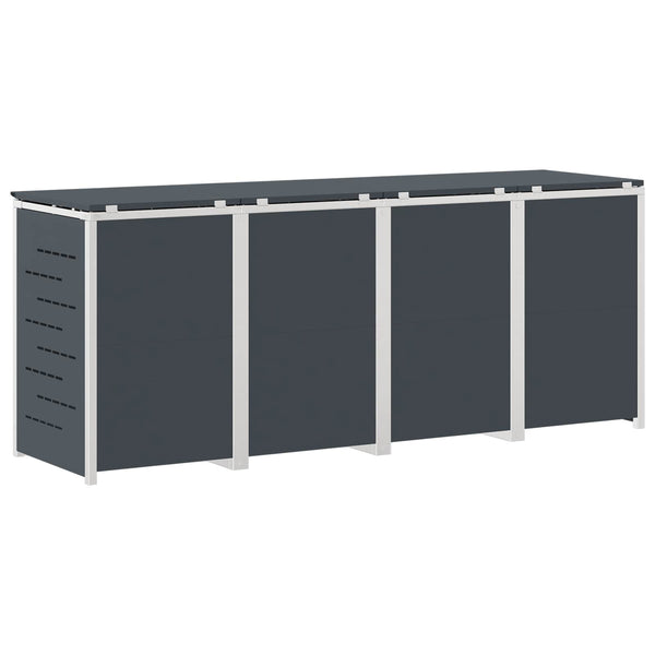 Rullakontin varastointi for 4 Bins 240L Ruostumaton teräs