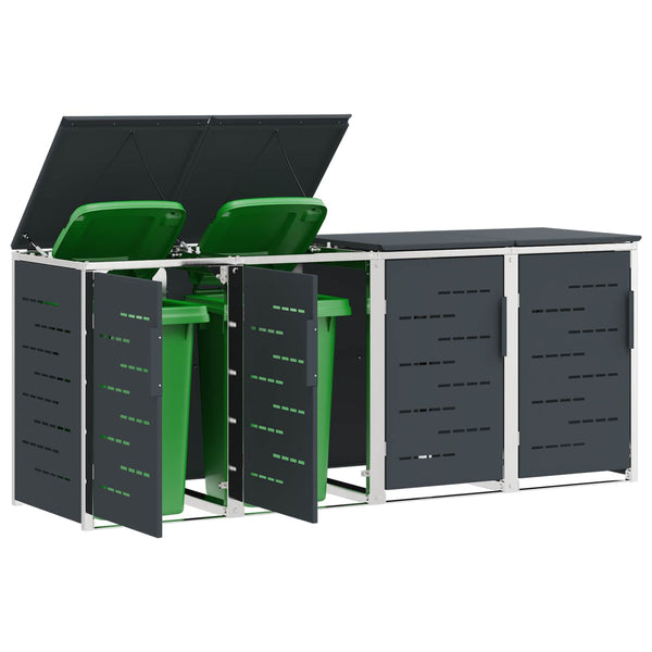 Rullakontin varastointi for 4 Bins 240L Ruostumaton teräs