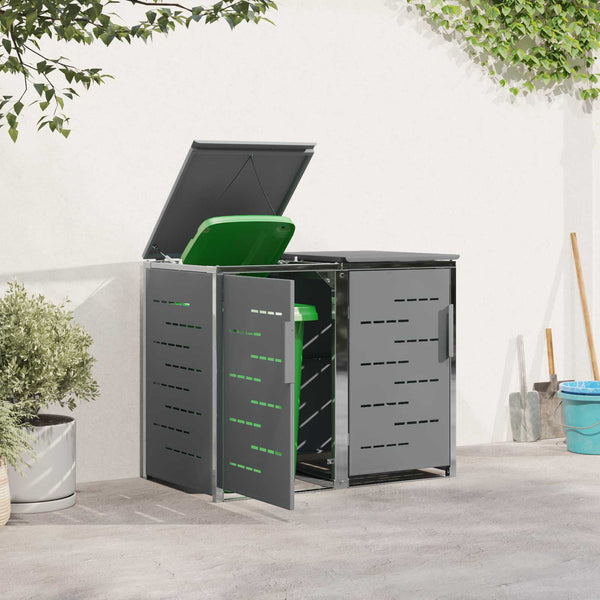 Rullakontin varastointi for 2 Bins 240L Ruostumaton teräs