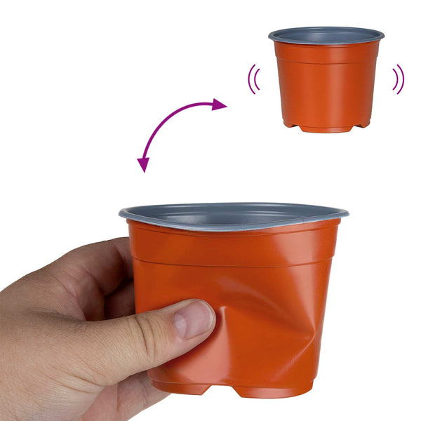 Pyöreä kukkaruukku 100 kpl Terrakotta Ø 10 x 8 cm Muovi