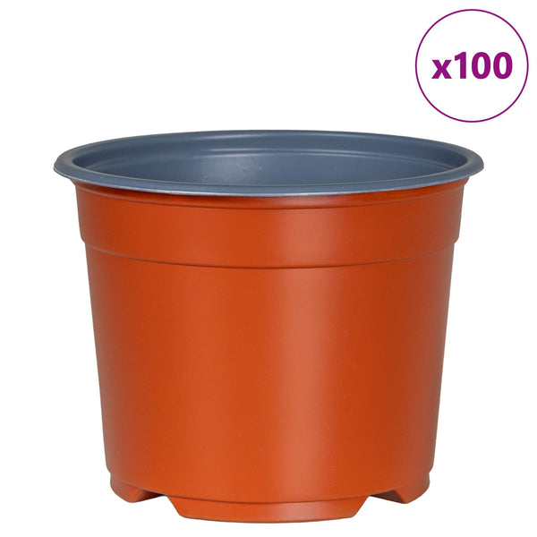 Pyöreä kukkaruukku 100 kpl Terrakotta Ø 10 x 8 cm Muovi