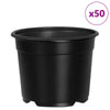 Pyöreä kukkaruukku 50 kpl Musta Ø 10 x 8 cm Muovi