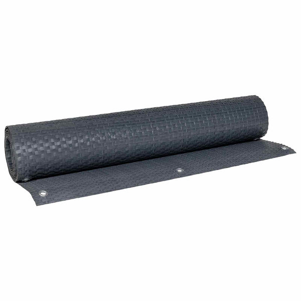 Parvekenäyttö Silmukoilla 600 x 80 cm polyrottinki Antrasiitti