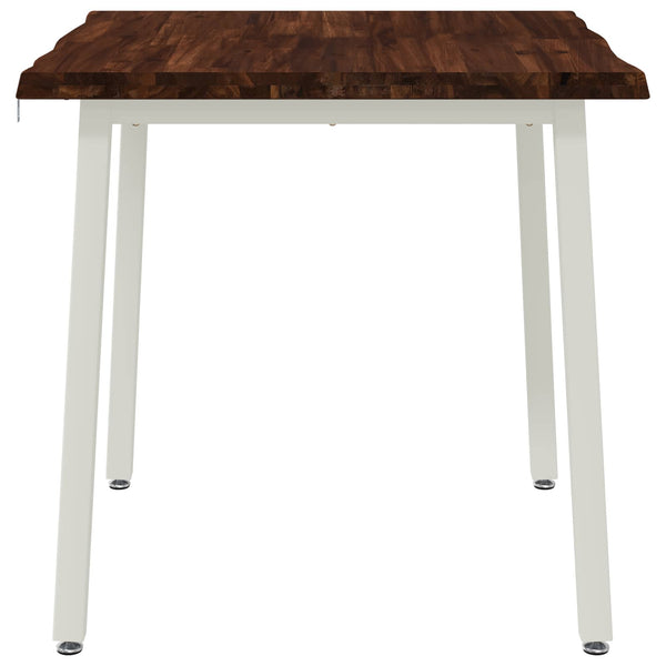 60 x 55 x 75 cm Tiheä akasiapuu Tumma ruskea ja valkoinen