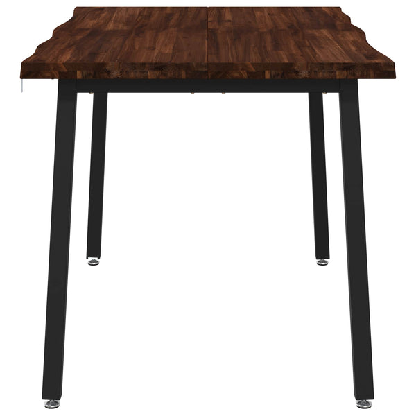 90 x 55 x 75 cm Tiheä akasiapuu Tummanruskea ja musta