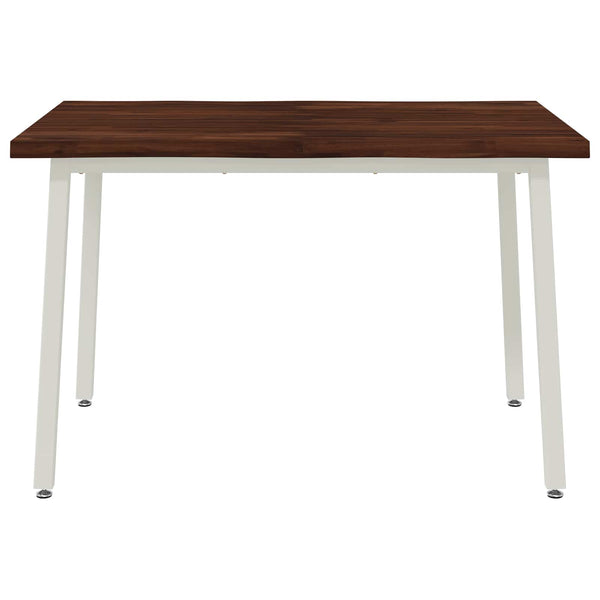 90 x 55 x 75 cm Tiheä akasiapuu Tumma ruskea ja valkoinen