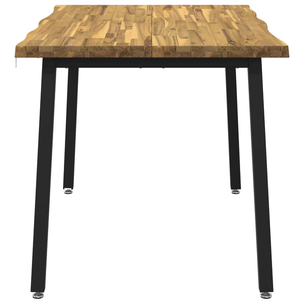 90 x 55 x 75 cm Tiheä akasiapuu Valkoinen ja musta Suorakaide