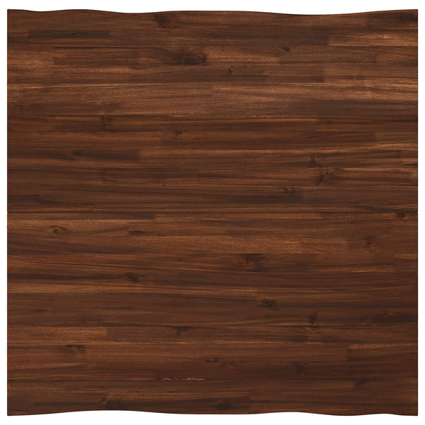 90 x 90 x 75 cm Tiheä akasiapuu Tummanruskea ja musta Neliö
