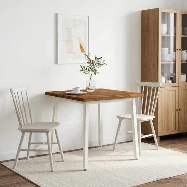 60 x 55 x 75 cm Tiheä akasiapuu Luonnollinen ja valkoinen
