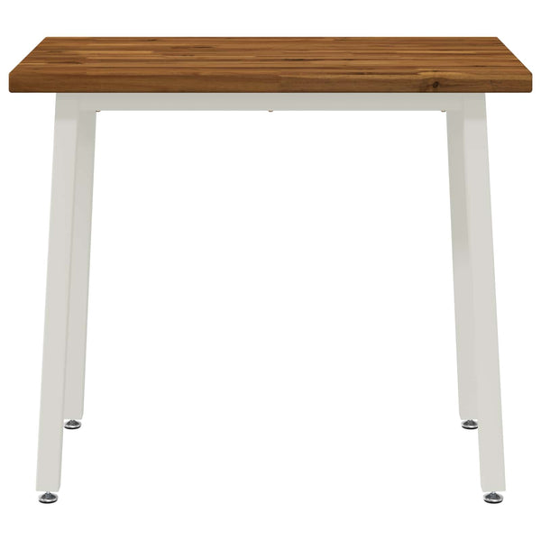 90 x 55 x 75 cm Tiheä akasiapuu Luonnollinen ja valkoinen